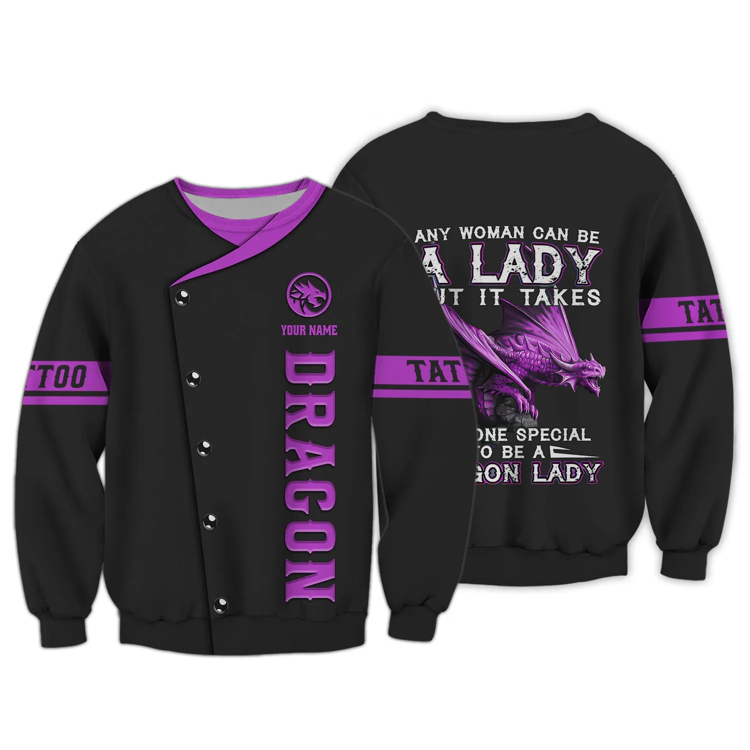 Dragon 3D Hoodie All Over Printed - Dragon Tattoo Jacket 3D print for Woman