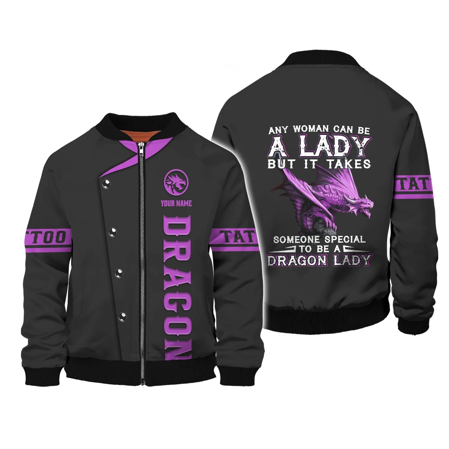 Dragon 3D Hoodie All Over Printed - Dragon Tattoo Jacket 3D print for Woman