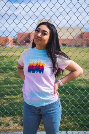 Drippin Color Stack | Jelly Lavender Sky Tee (Color Stack Checkered Drippin Sleeves)