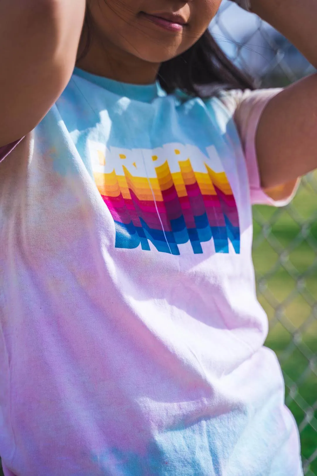 Drippin Color Stack | Jelly Lavender Sky Tee (Color Stack Checkered Drippin Sleeves)