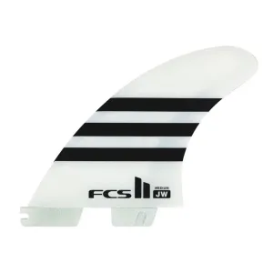 FCS 2 JW PC MediumTri Retail Fins - Black / White