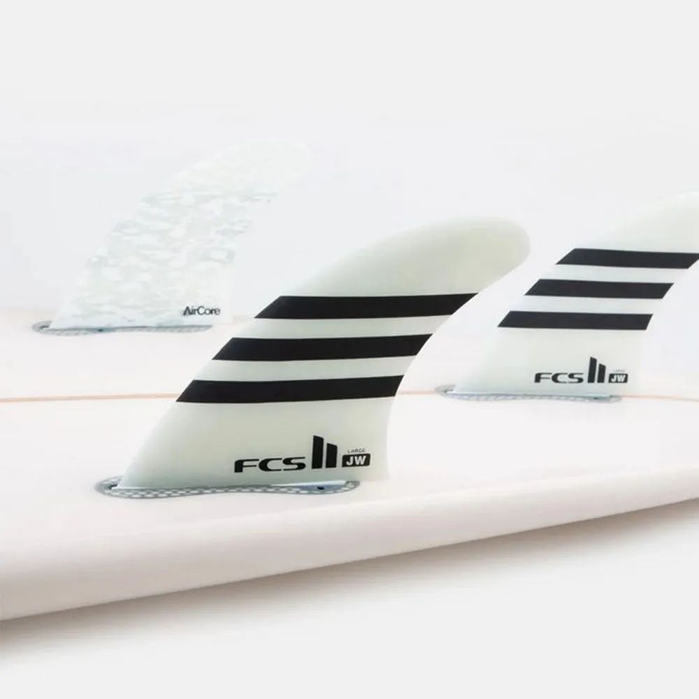 FCS 2 JW PC MediumTri Retail Fins - Black / White