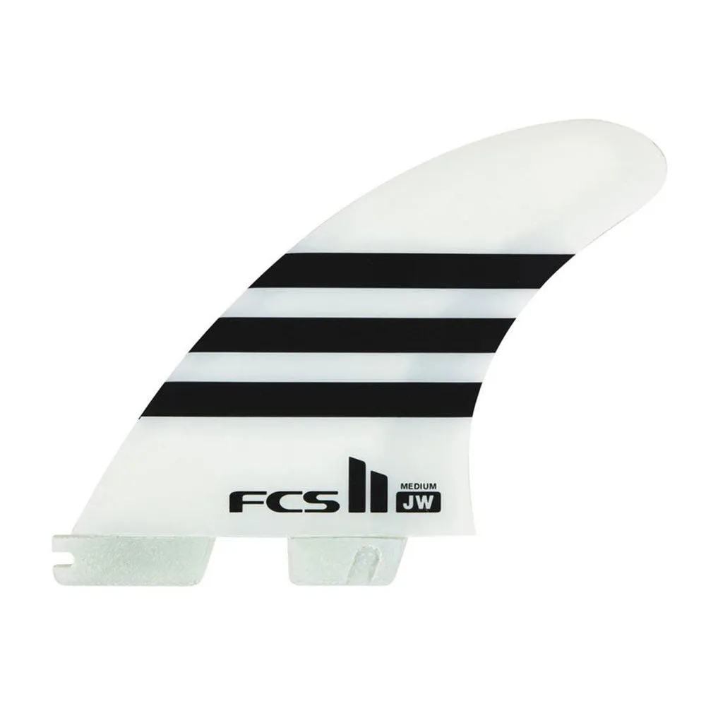 FCS 2 JW PC MediumTri Retail Fins - Black / White