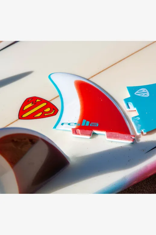 FCS II MR FREERIDE TWIN FINS - BLUE/RED/WHITE