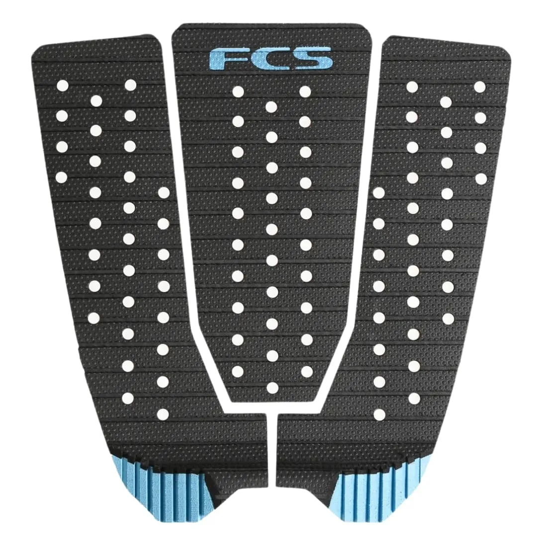 FCS Kolohe Andino Tread-Lite 3 Piece Surfboard Tail Pad - Black/Tranquil Blue