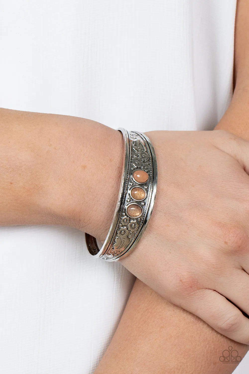 Flower Patch Picnic - Orange Bracelet