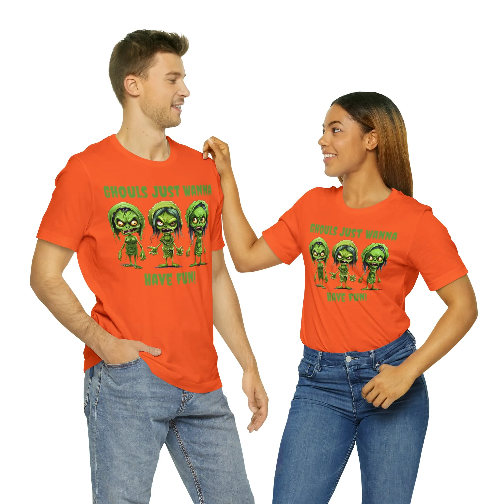 Ghouls Just Wanna Have Fun T-Shirt | Creepy Girl Ghouls Tee |  Bella Canvas 3001Unisex | Scary Short Sleeve Tshirt