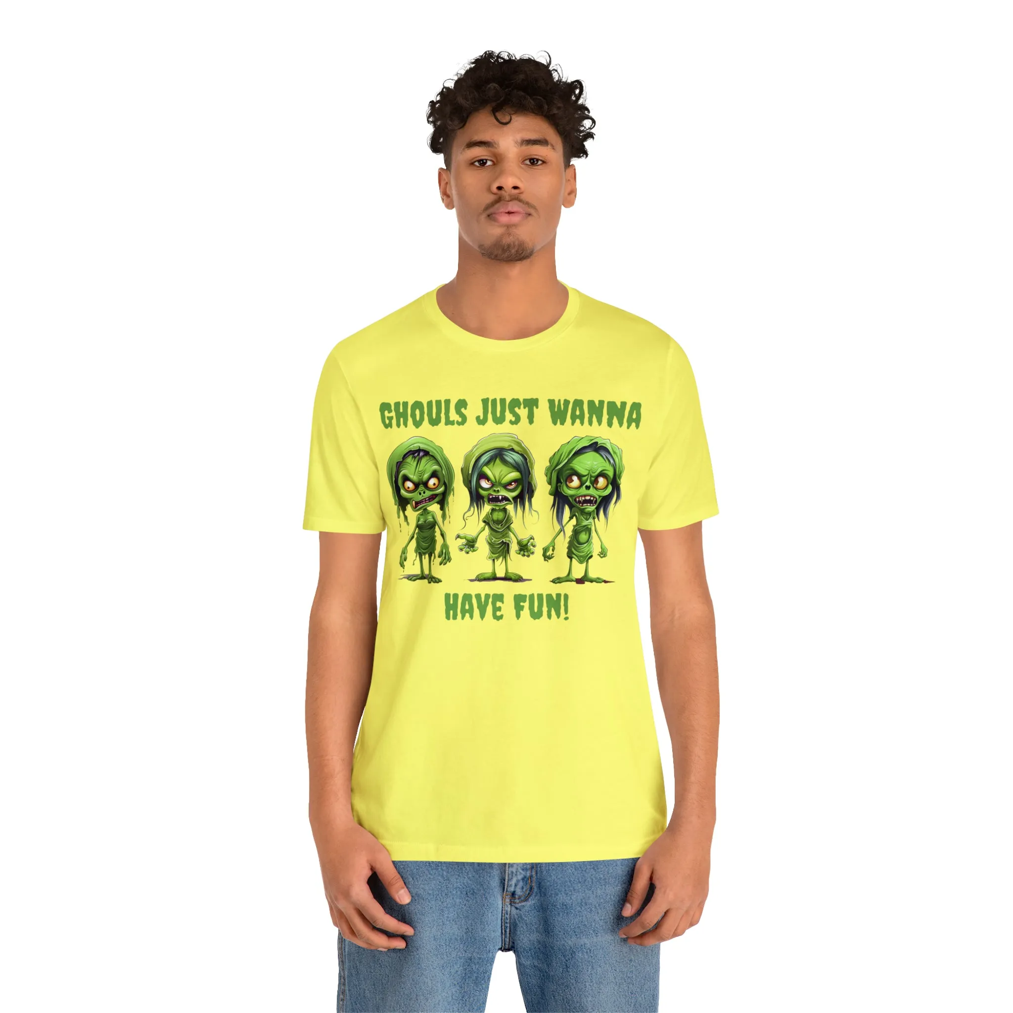 Ghouls Just Wanna Have Fun T-Shirt | Creepy Girl Ghouls Tee |  Bella Canvas 3001Unisex | Scary Short Sleeve Tshirt