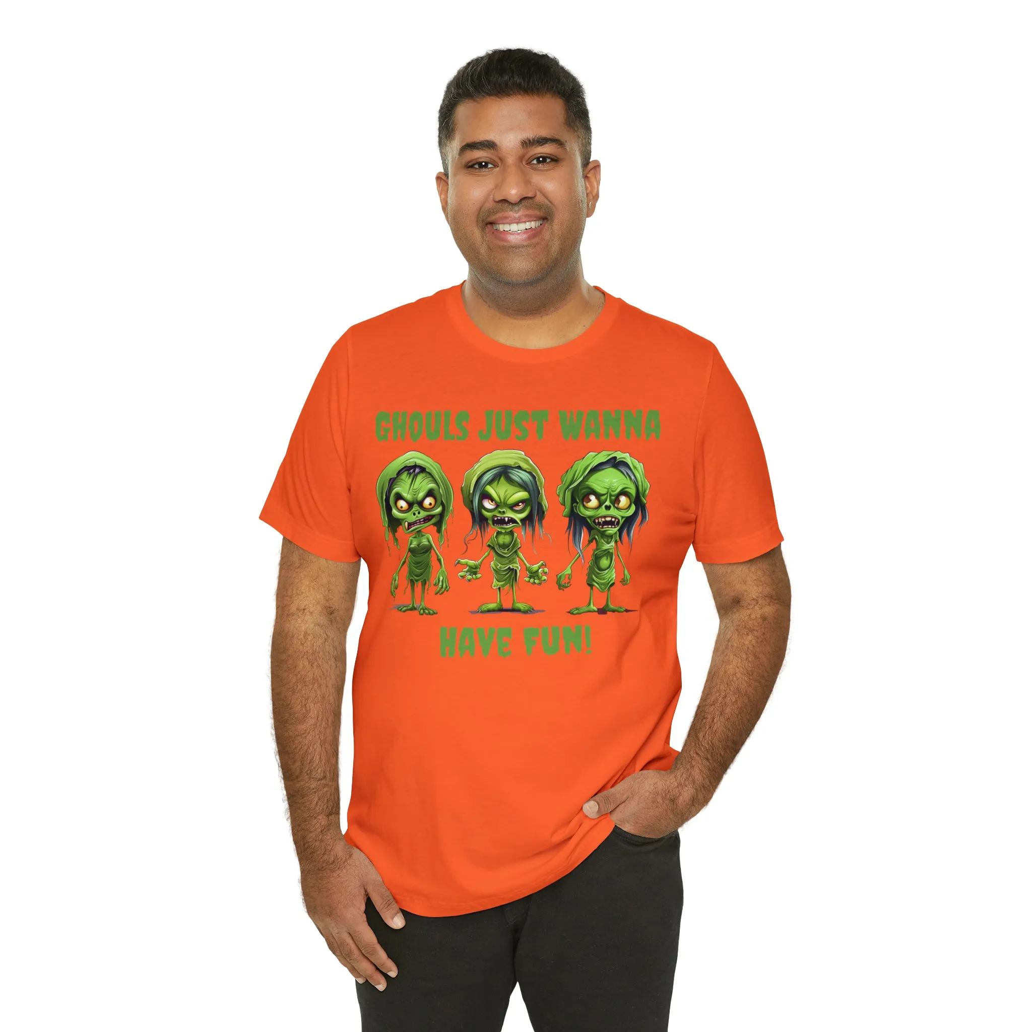 Ghouls Just Wanna Have Fun T-Shirt | Creepy Girl Ghouls Tee |  Bella Canvas 3001Unisex | Scary Short Sleeve Tshirt