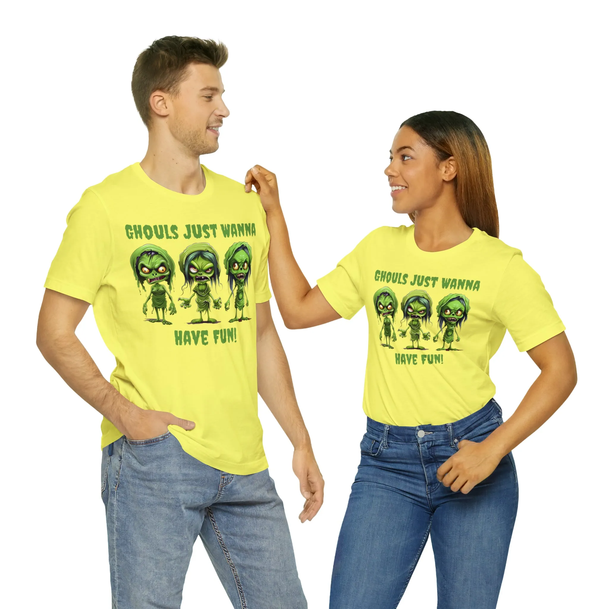 Ghouls Just Wanna Have Fun T-Shirt | Creepy Girl Ghouls Tee |  Bella Canvas 3001Unisex | Scary Short Sleeve Tshirt