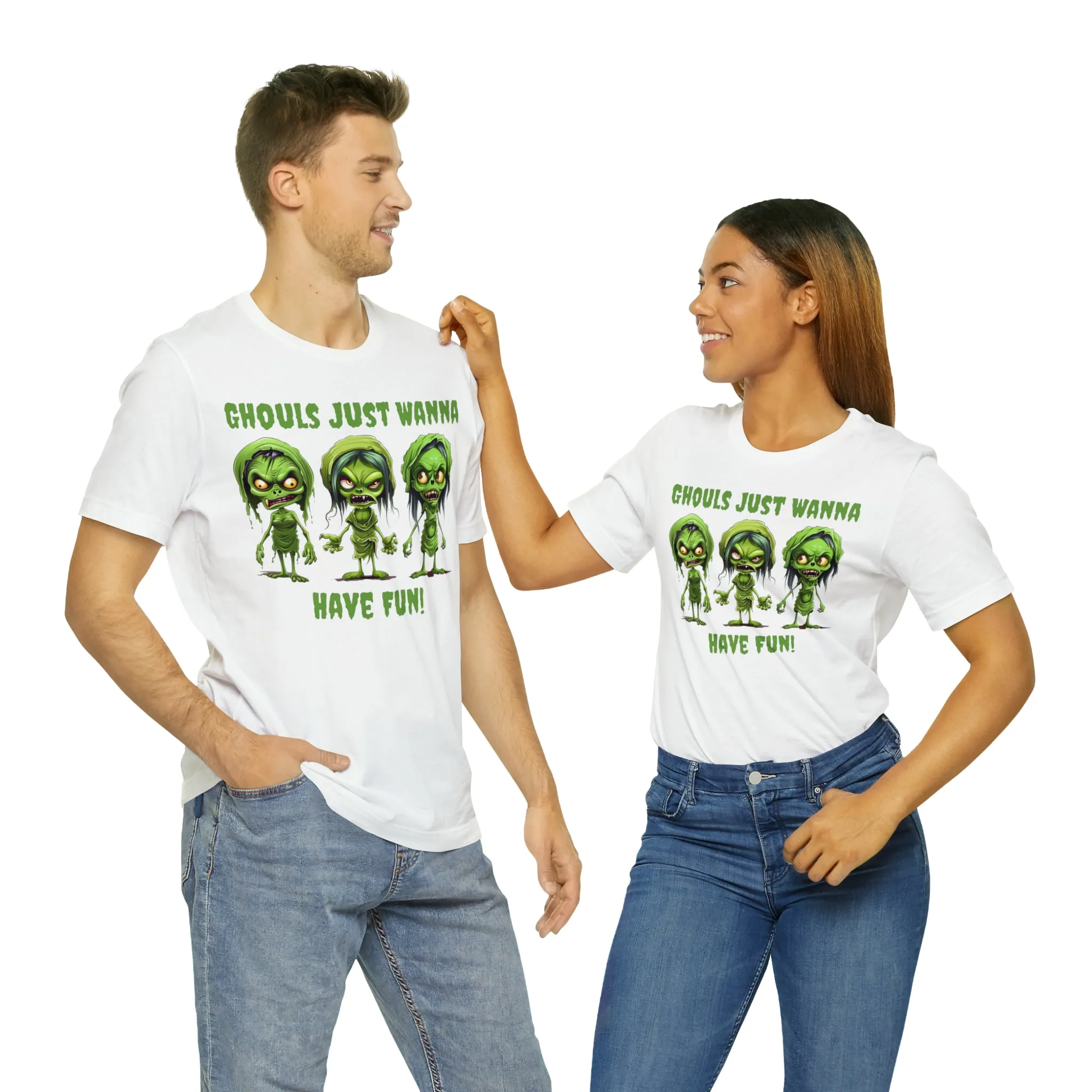 Ghouls Just Wanna Have Fun T-Shirt | Creepy Girl Ghouls Tee |  Bella Canvas 3001Unisex | Scary Short Sleeve Tshirt