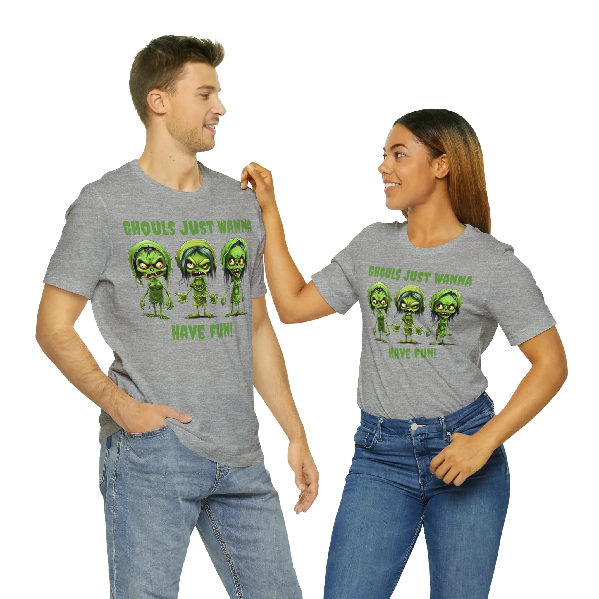 Ghouls Just Wanna Have Fun T-Shirt | Creepy Girl Ghouls Tee |  Bella Canvas 3001Unisex | Scary Short Sleeve Tshirt