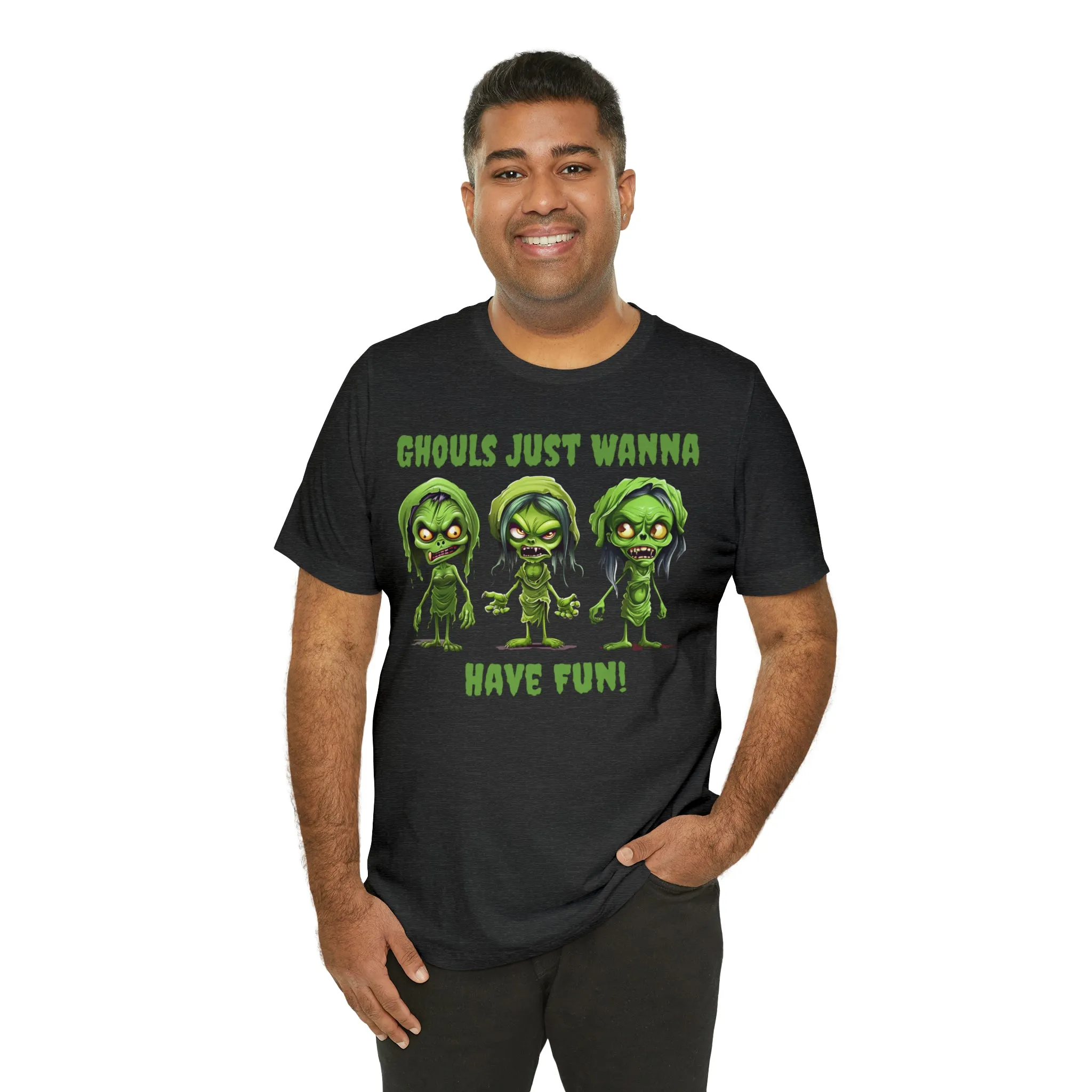 Ghouls Just Wanna Have Fun T-Shirt | Creepy Girl Ghouls Tee |  Bella Canvas 3001Unisex | Scary Short Sleeve Tshirt