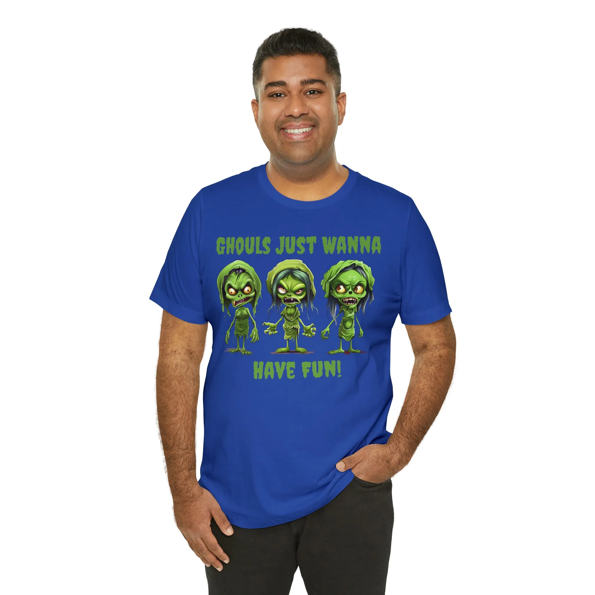 Ghouls Just Wanna Have Fun T-Shirt | Creepy Girl Ghouls Tee |  Bella Canvas 3001Unisex | Scary Short Sleeve Tshirt