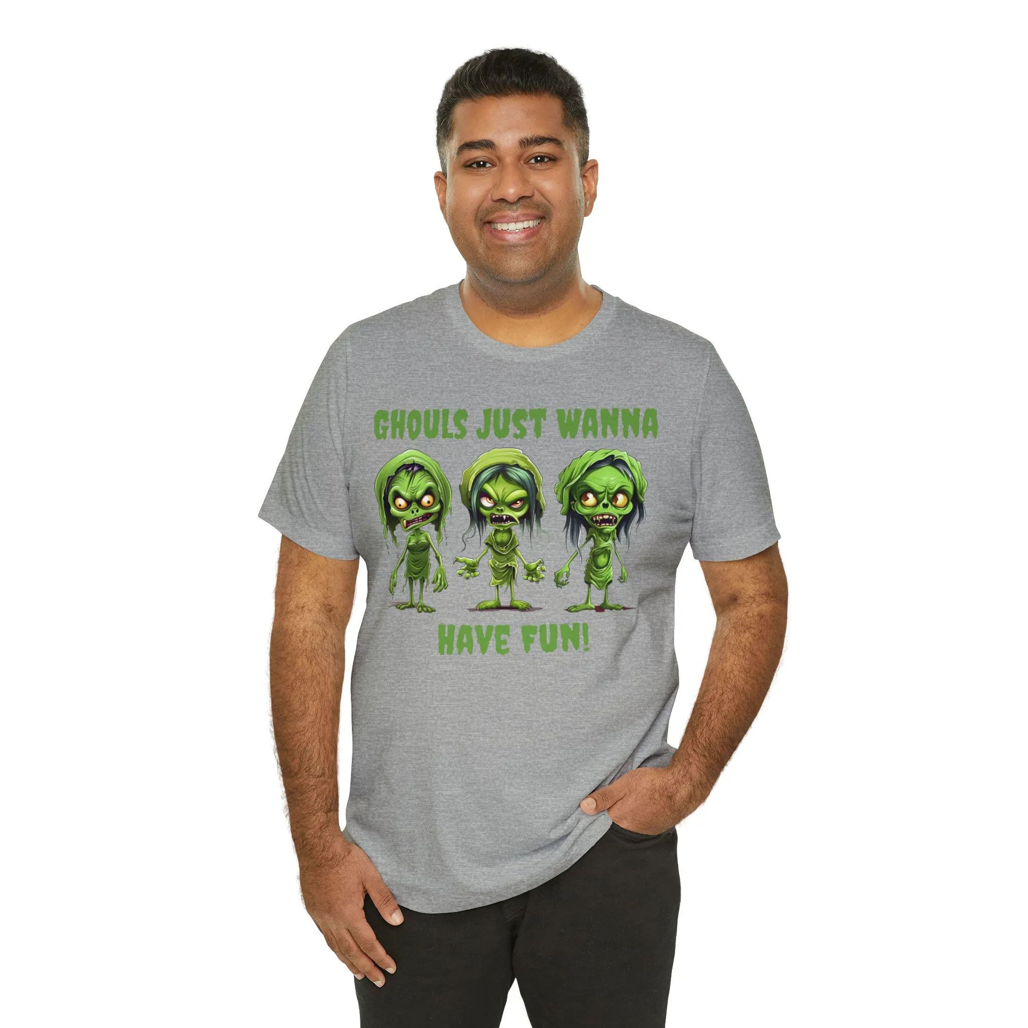 Ghouls Just Wanna Have Fun T-Shirt | Creepy Girl Ghouls Tee |  Bella Canvas 3001Unisex | Scary Short Sleeve Tshirt
