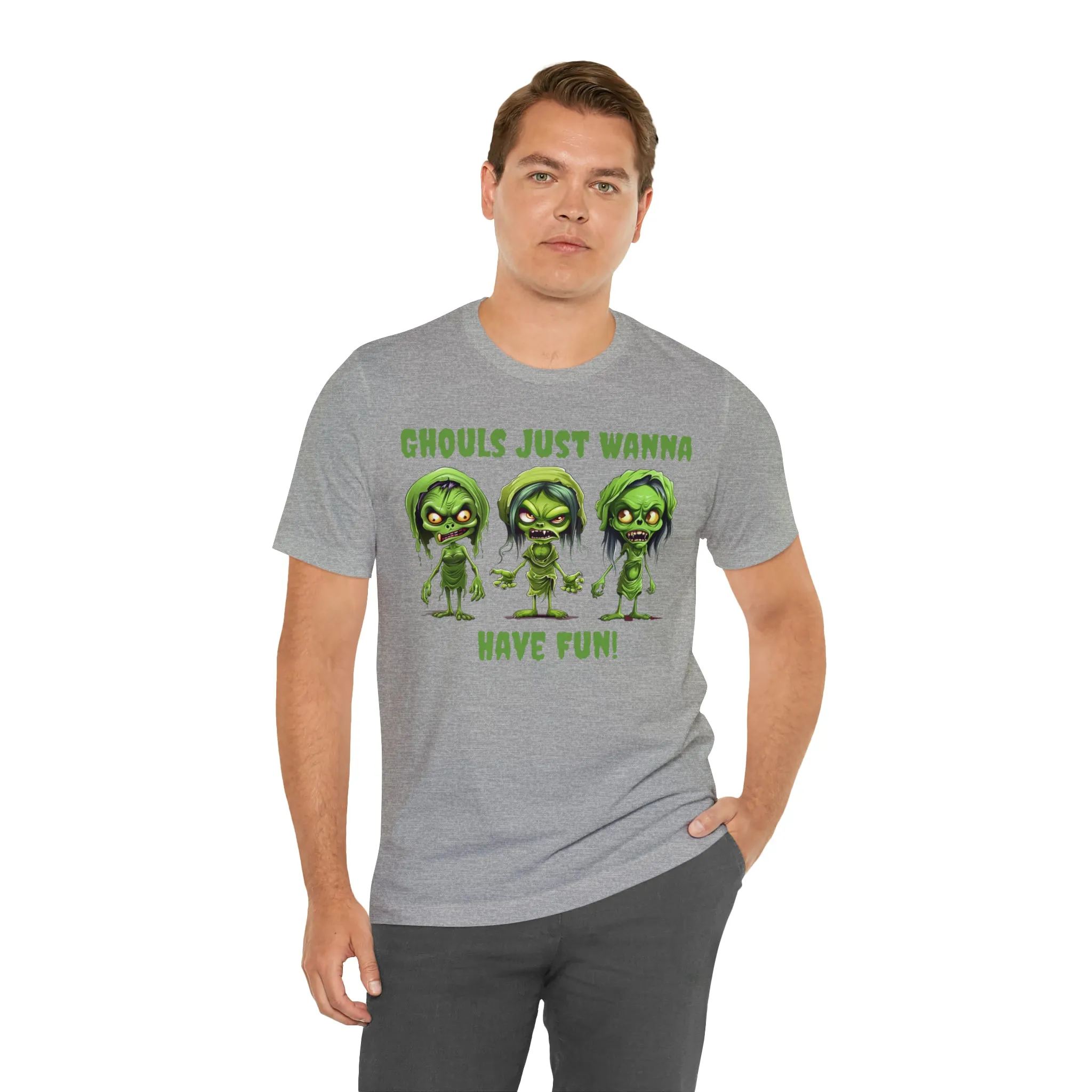 Ghouls Just Wanna Have Fun T-Shirt | Creepy Girl Ghouls Tee |  Bella Canvas 3001Unisex | Scary Short Sleeve Tshirt