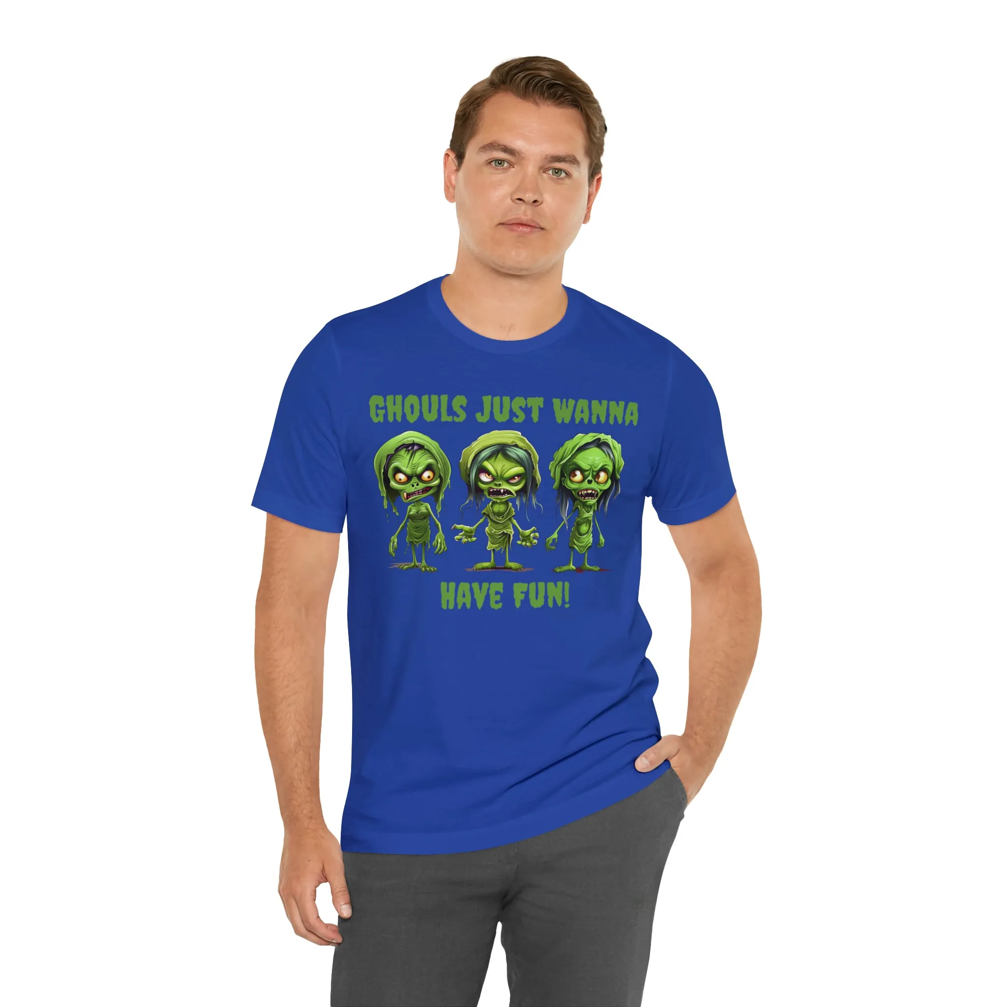 Ghouls Just Wanna Have Fun T-Shirt | Creepy Girl Ghouls Tee |  Bella Canvas 3001Unisex | Scary Short Sleeve Tshirt