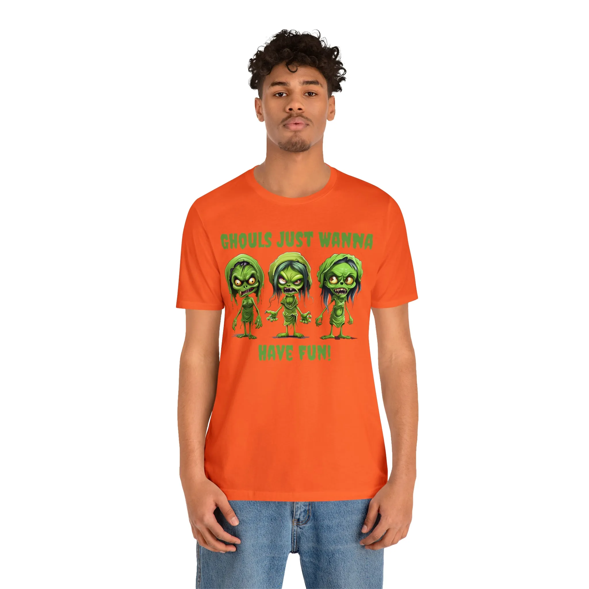 Ghouls Just Wanna Have Fun T-Shirt | Creepy Girl Ghouls Tee |  Bella Canvas 3001Unisex | Scary Short Sleeve Tshirt
