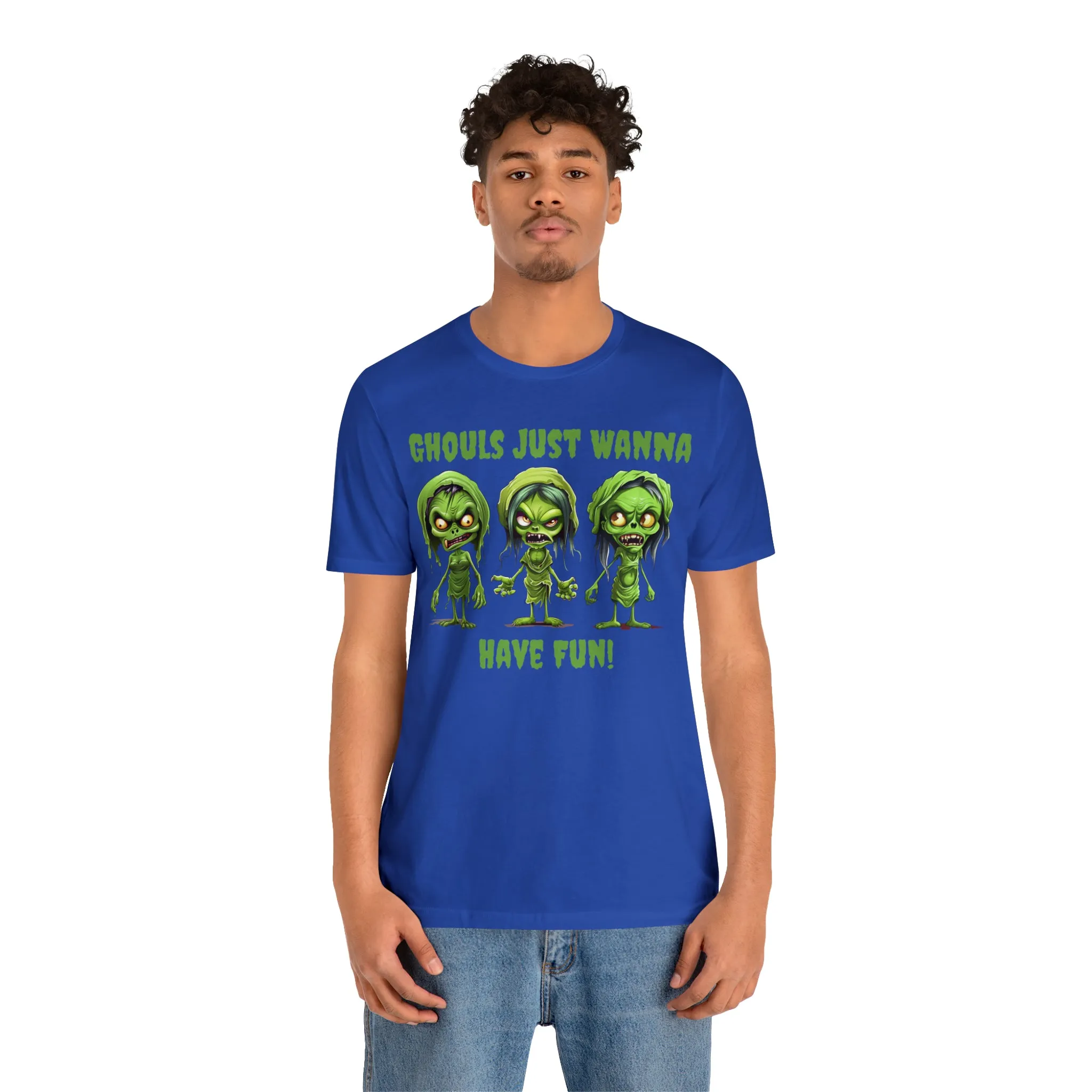 Ghouls Just Wanna Have Fun T-Shirt | Creepy Girl Ghouls Tee |  Bella Canvas 3001Unisex | Scary Short Sleeve Tshirt