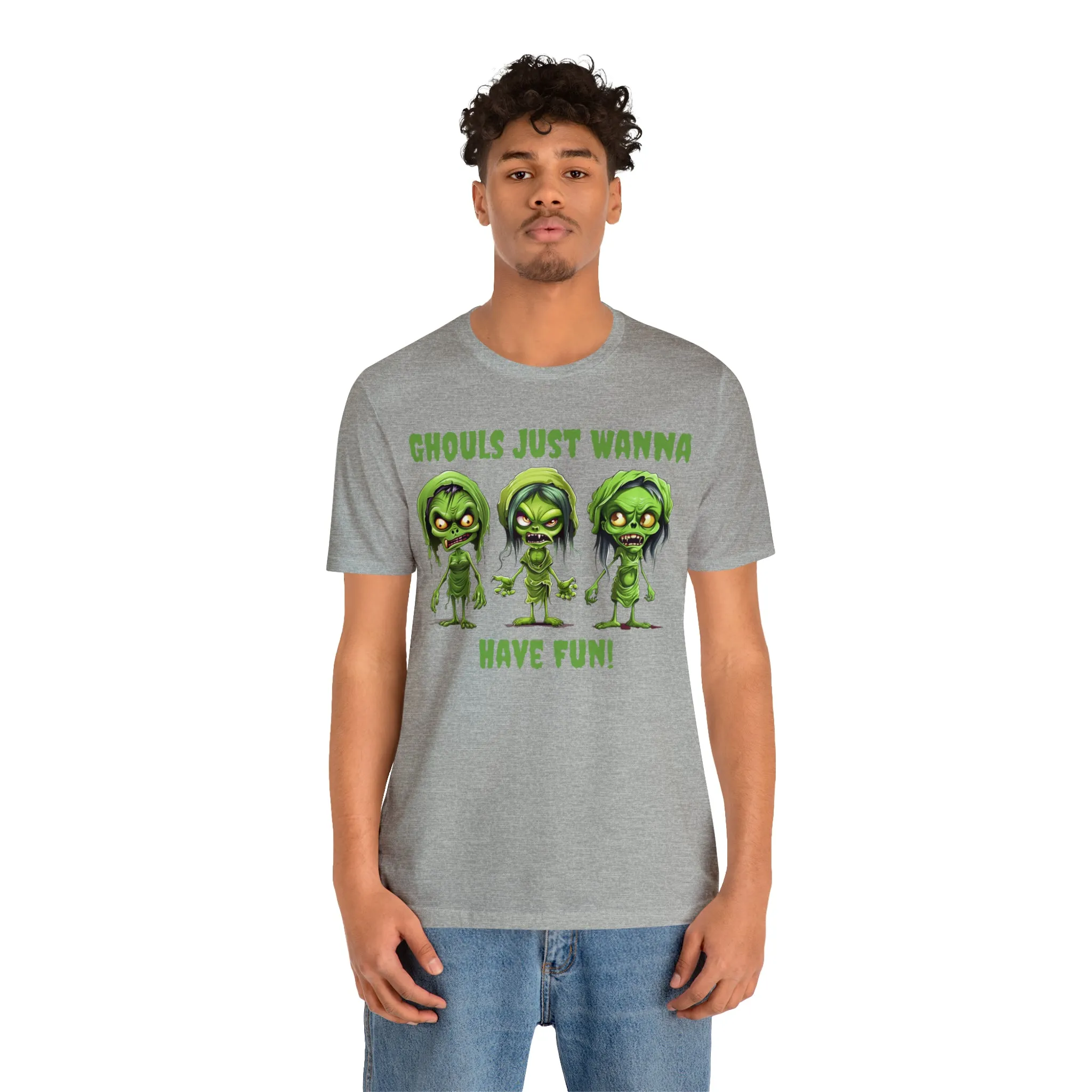 Ghouls Just Wanna Have Fun T-Shirt | Creepy Girl Ghouls Tee |  Bella Canvas 3001Unisex | Scary Short Sleeve Tshirt