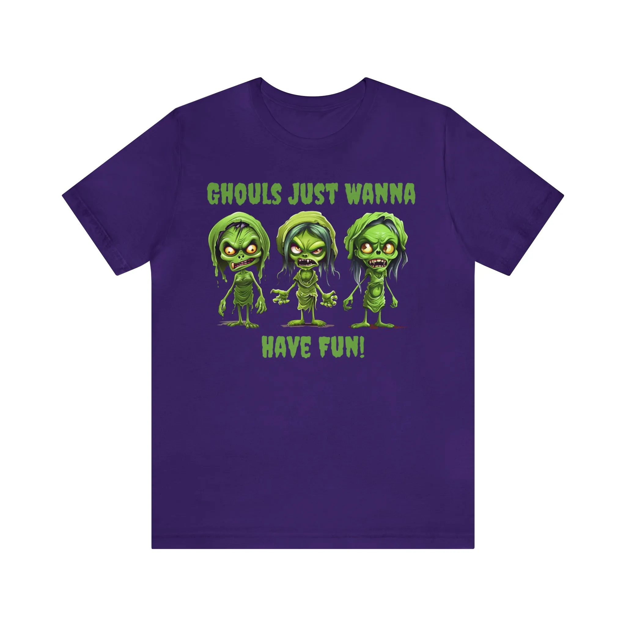 Ghouls Just Wanna Have Fun T-Shirt | Creepy Girl Ghouls Tee |  Bella Canvas 3001Unisex | Scary Short Sleeve Tshirt