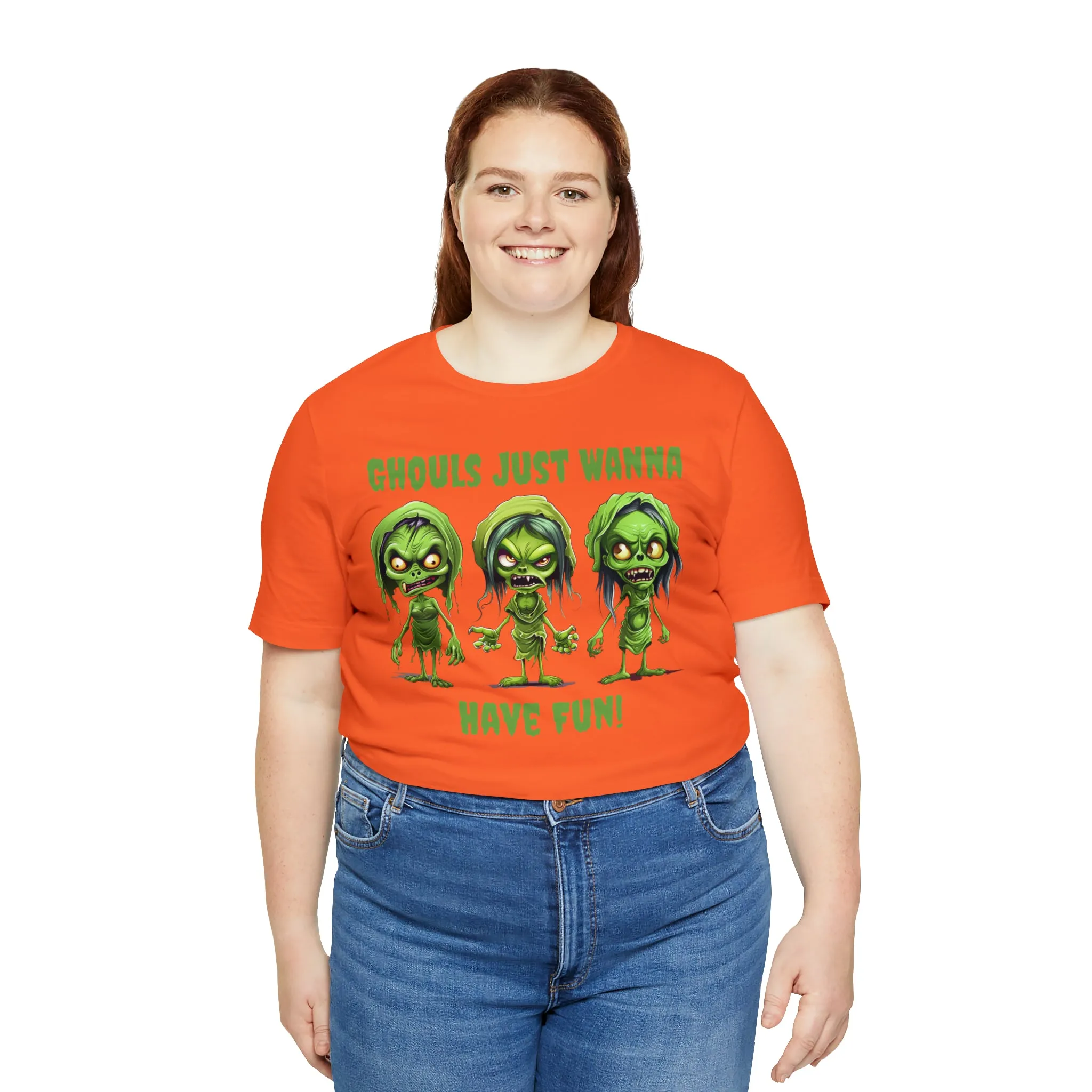 Ghouls Just Wanna Have Fun T-Shirt | Creepy Girl Ghouls Tee |  Bella Canvas 3001Unisex | Scary Short Sleeve Tshirt