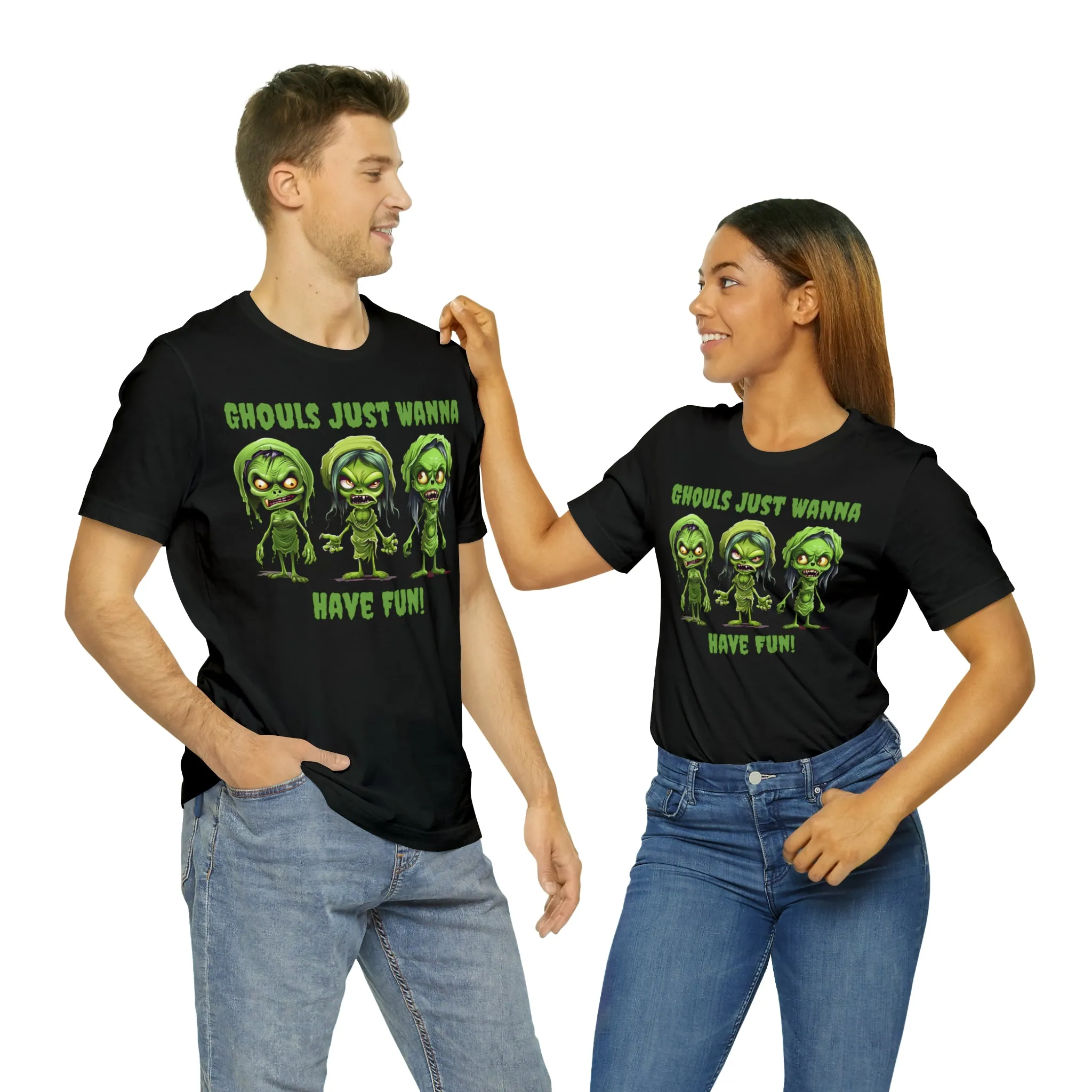 Ghouls Just Wanna Have Fun T-Shirt | Creepy Girl Ghouls Tee |  Bella Canvas 3001Unisex | Scary Short Sleeve Tshirt