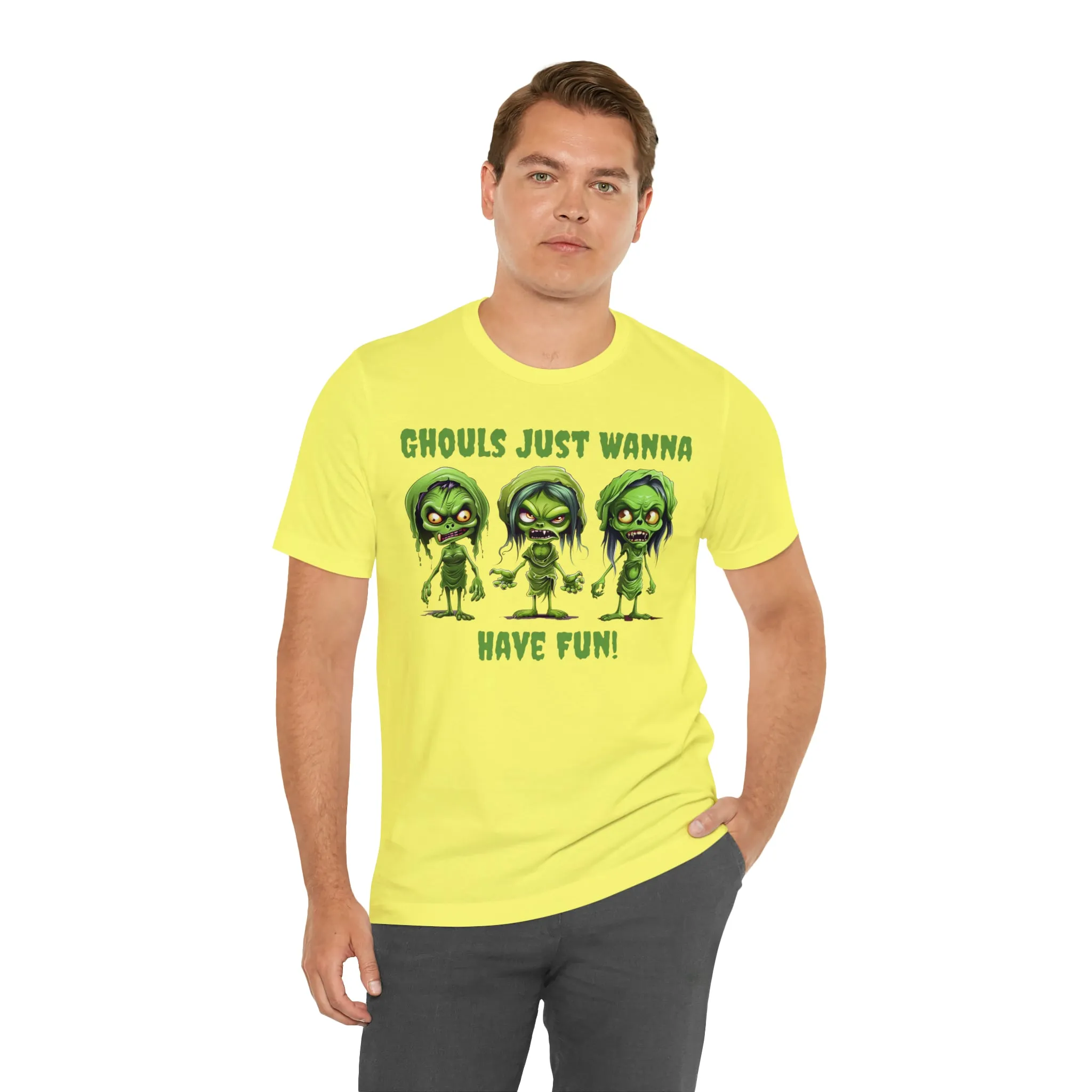 Ghouls Just Wanna Have Fun T-Shirt | Creepy Girl Ghouls Tee |  Bella Canvas 3001Unisex | Scary Short Sleeve Tshirt