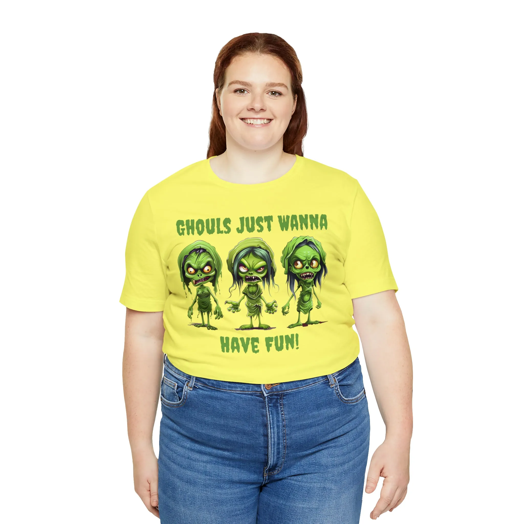 Ghouls Just Wanna Have Fun T-Shirt | Creepy Girl Ghouls Tee |  Bella Canvas 3001Unisex | Scary Short Sleeve Tshirt