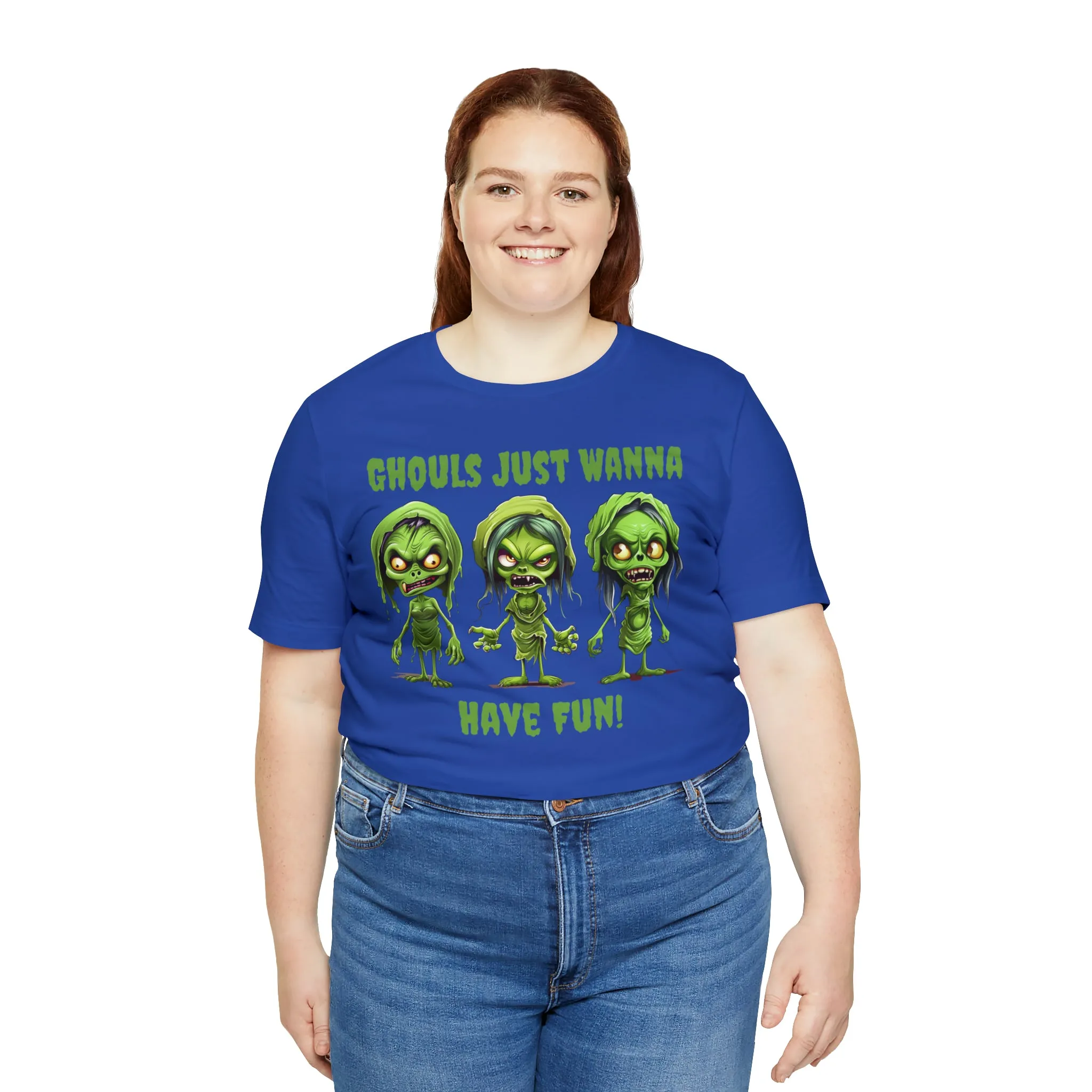 Ghouls Just Wanna Have Fun T-Shirt | Creepy Girl Ghouls Tee |  Bella Canvas 3001Unisex | Scary Short Sleeve Tshirt
