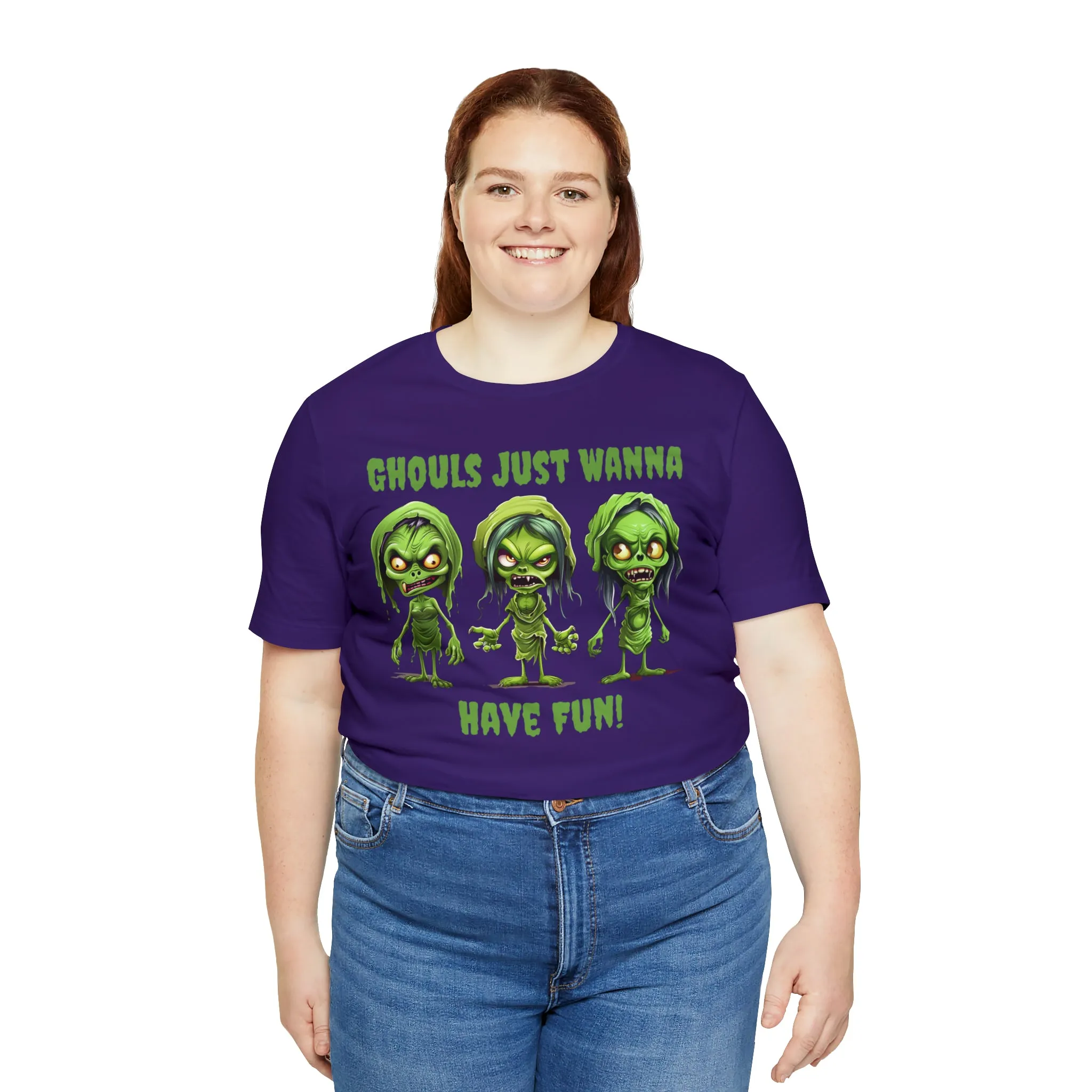 Ghouls Just Wanna Have Fun T-Shirt | Creepy Girl Ghouls Tee |  Bella Canvas 3001Unisex | Scary Short Sleeve Tshirt