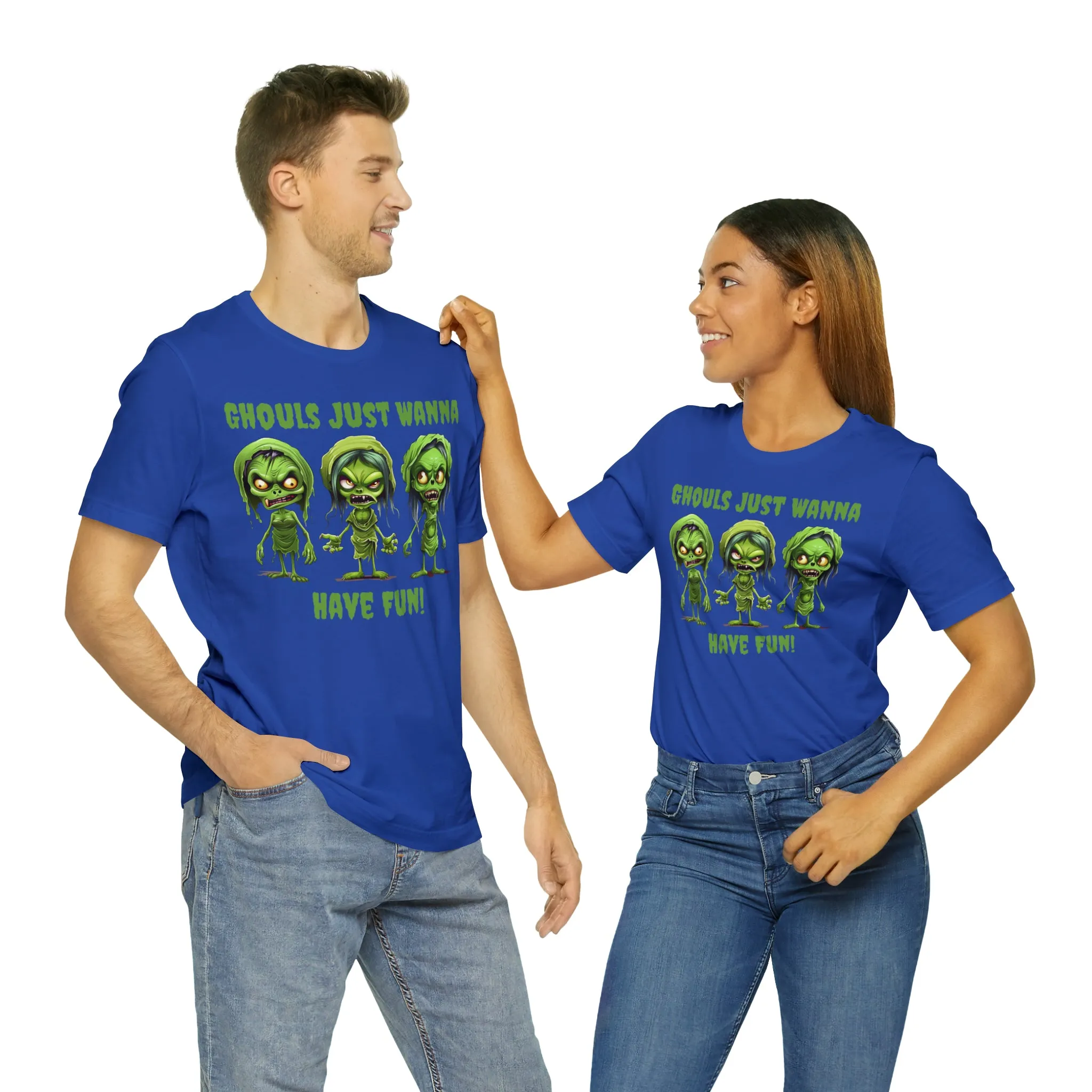 Ghouls Just Wanna Have Fun T-Shirt | Creepy Girl Ghouls Tee |  Bella Canvas 3001Unisex | Scary Short Sleeve Tshirt