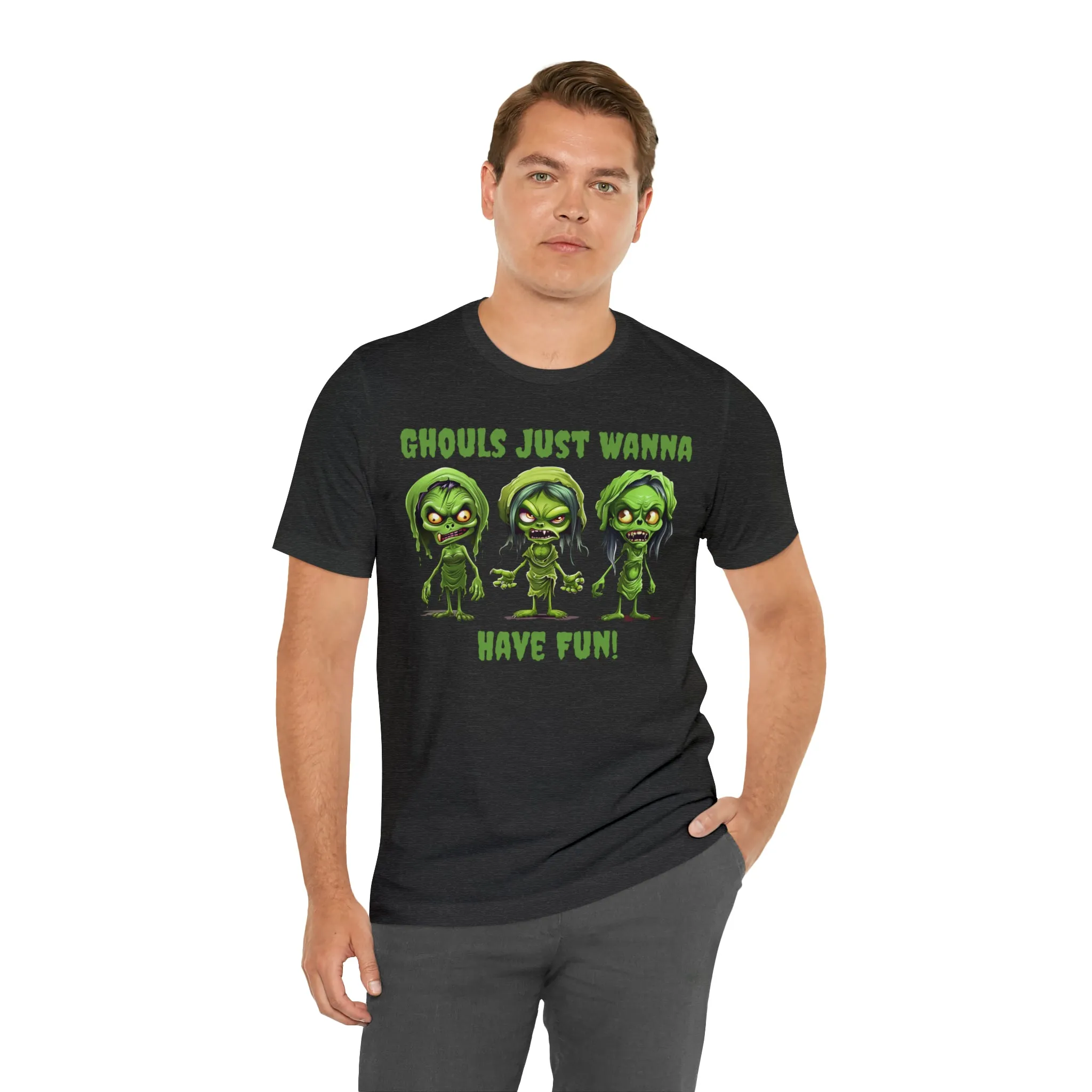 Ghouls Just Wanna Have Fun T-Shirt | Creepy Girl Ghouls Tee |  Bella Canvas 3001Unisex | Scary Short Sleeve Tshirt