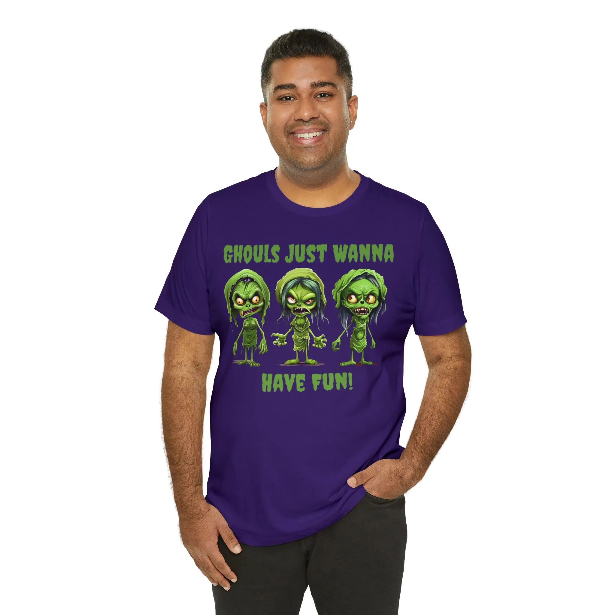 Ghouls Just Wanna Have Fun T-Shirt | Creepy Girl Ghouls Tee |  Bella Canvas 3001Unisex | Scary Short Sleeve Tshirt
