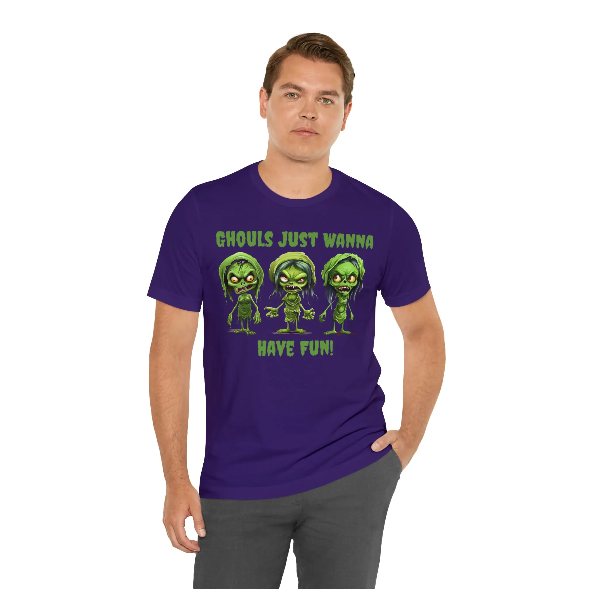 Ghouls Just Wanna Have Fun T-Shirt | Creepy Girl Ghouls Tee |  Bella Canvas 3001Unisex | Scary Short Sleeve Tshirt