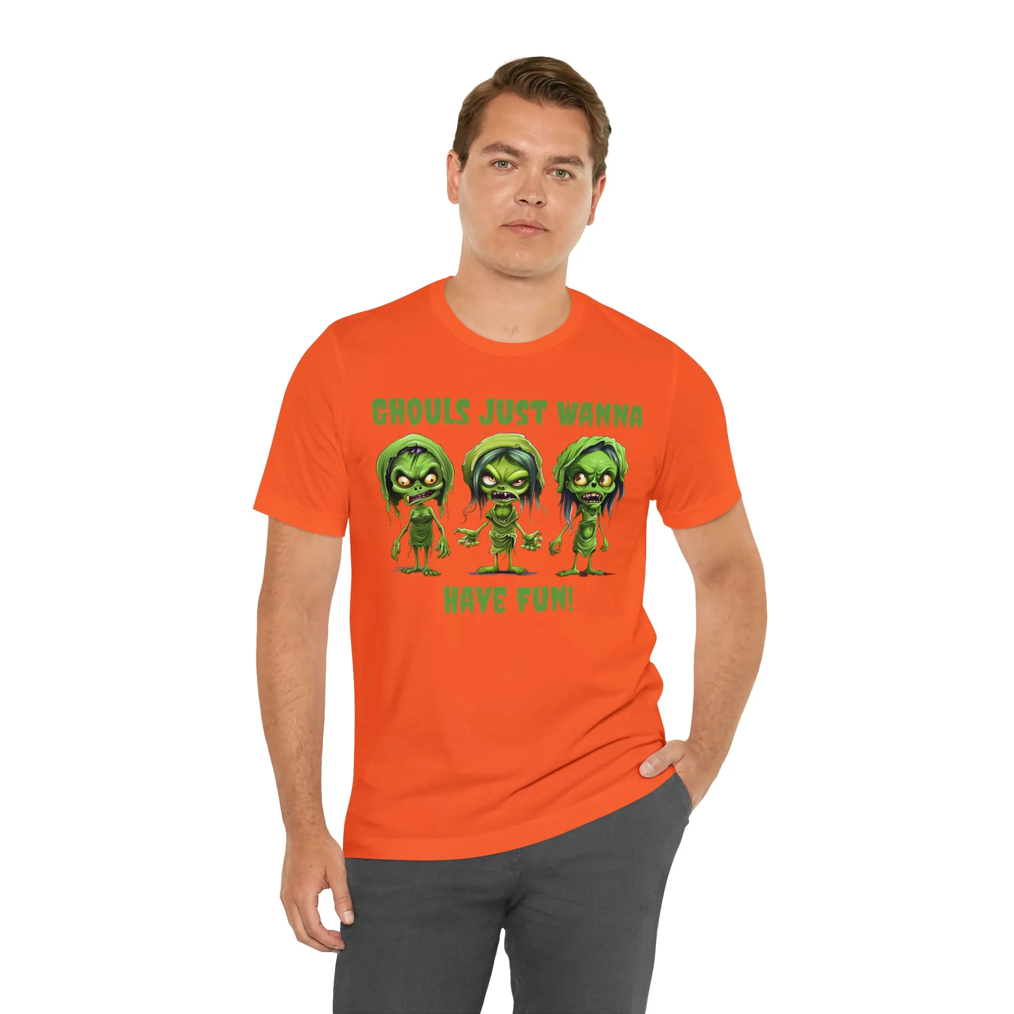 Ghouls Just Wanna Have Fun T-Shirt | Creepy Girl Ghouls Tee |  Bella Canvas 3001Unisex | Scary Short Sleeve Tshirt
