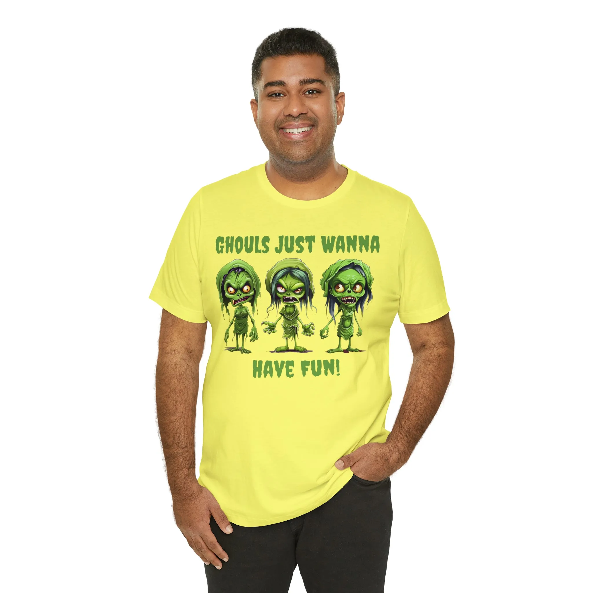 Ghouls Just Wanna Have Fun T-Shirt | Creepy Girl Ghouls Tee |  Bella Canvas 3001Unisex | Scary Short Sleeve Tshirt