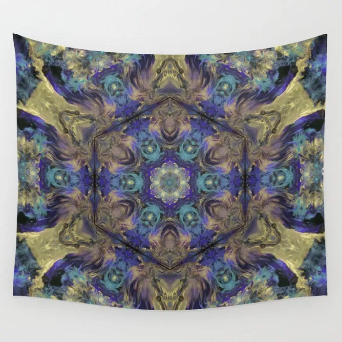 Golden Hex Tapestry