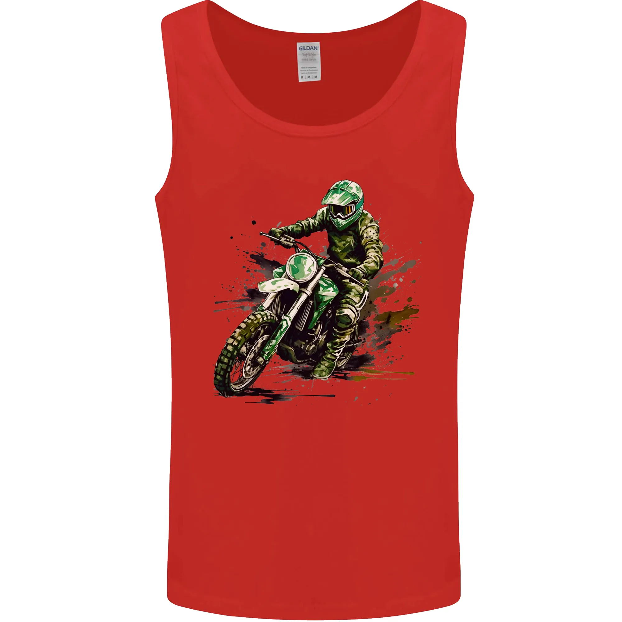 Graffiti Motorcross MotoX Motorbike Biker Mens Vest Tank Top