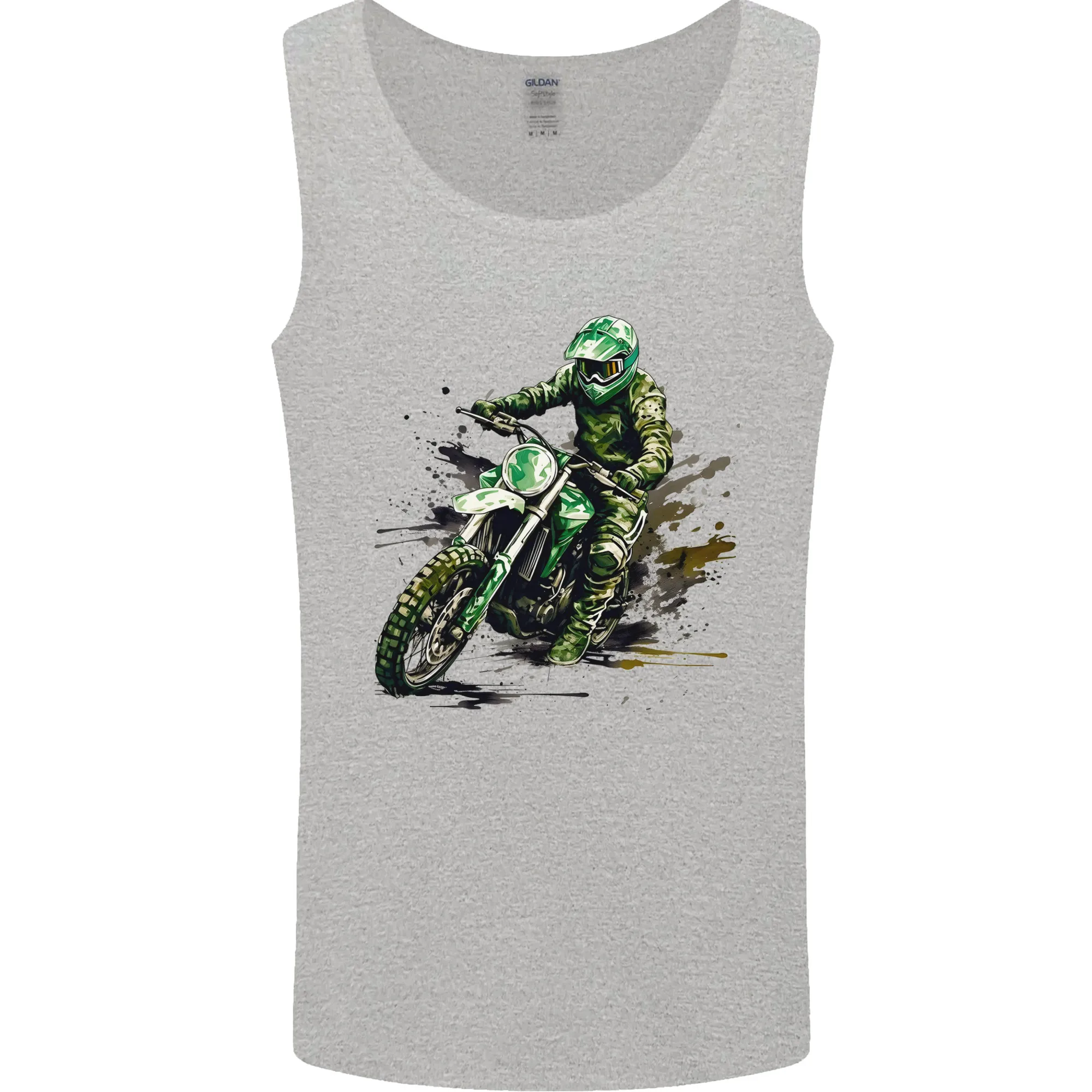 Graffiti Motorcross MotoX Motorbike Biker Mens Vest Tank Top