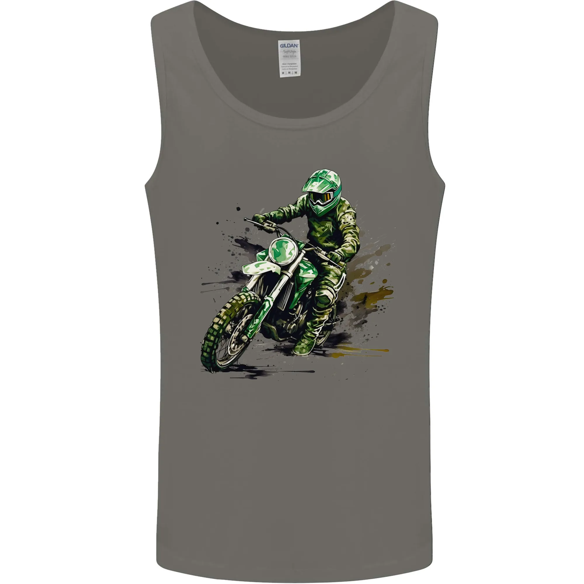 Graffiti Motorcross MotoX Motorbike Biker Mens Vest Tank Top