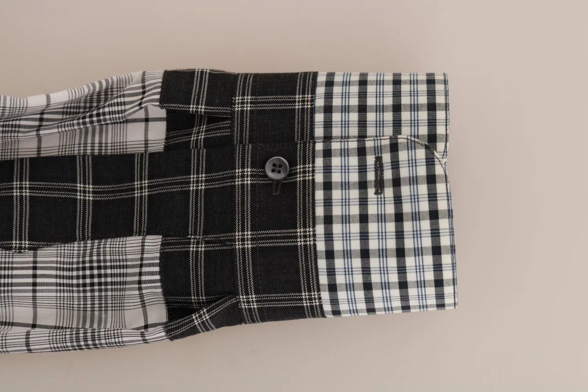 Gray Check Cotton GOLD Slim Fit Shirt