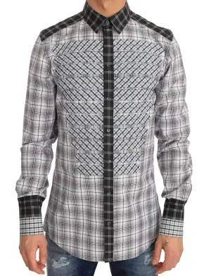Gray Check Cotton GOLD Slim Fit Shirt