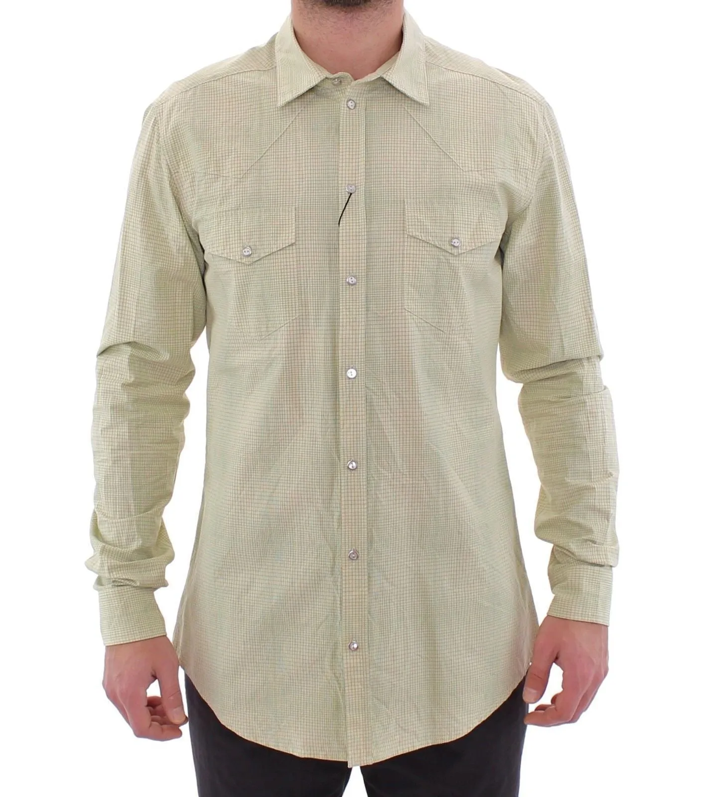 Green Yellow Checkered SICILIA Casual Shirt