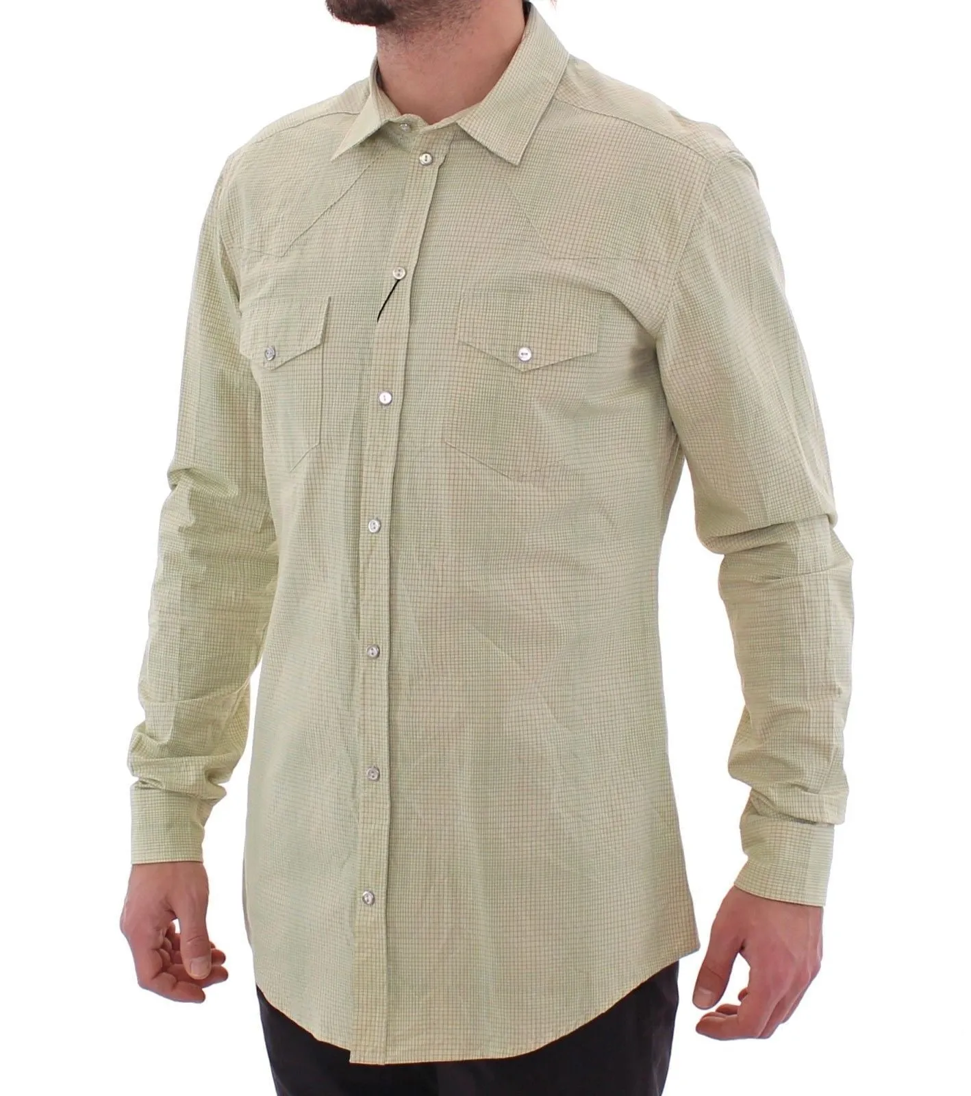 Green Yellow Checkered SICILIA Casual Shirt