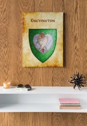 Greyington Heraldry of Greyhawk Anna Meyer Cartography Canvas Art Print