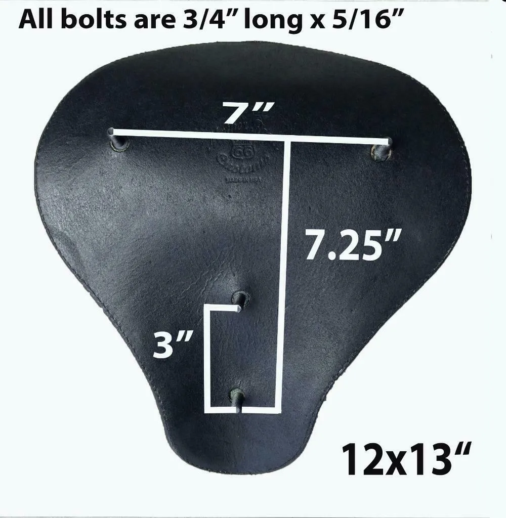 Harley Chopper Sportster Spring Solo Seat 12X13 Panhead Tattoo Brass Rivets