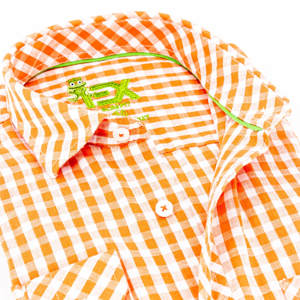 Harvard Yard FROG Linen Shirt - Orange
