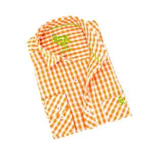 Harvard Yard FROG Linen Shirt - Orange