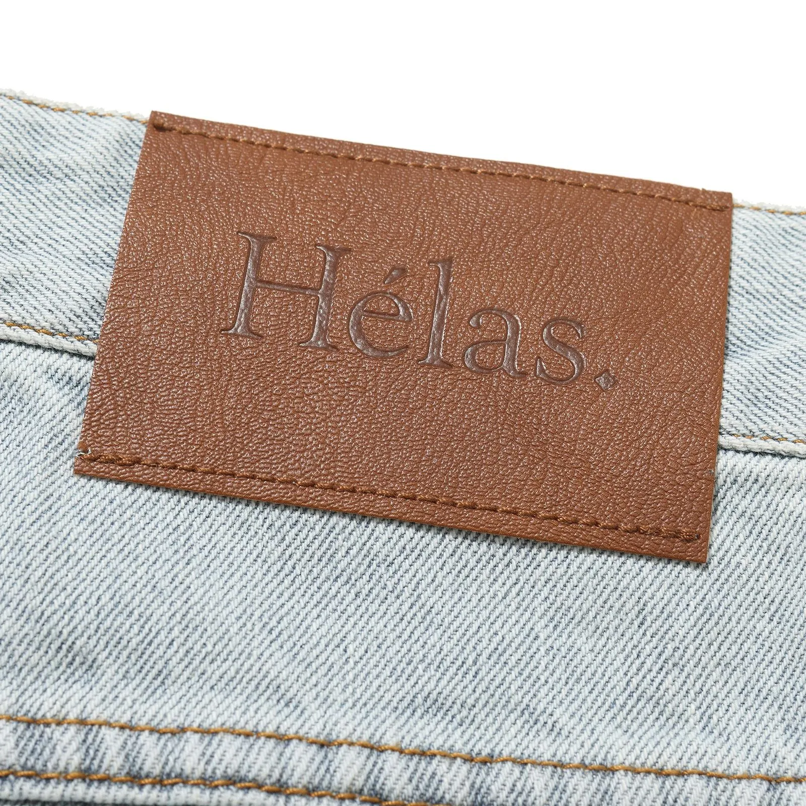 Helas Dieu Grec Jeans Shorts - Light Blue
